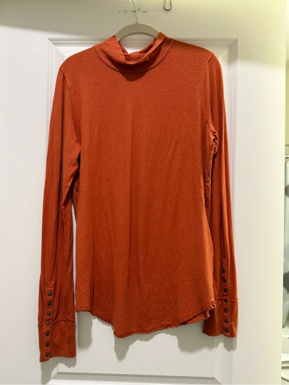 Care FP Willow Hemp Turtleneck in Rust Orange